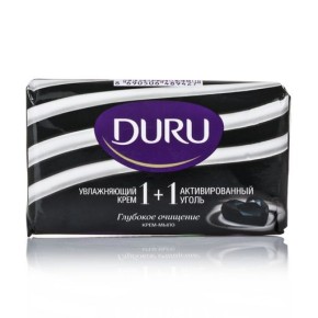 Крем-мыло DURU 1+1 твердое Активированный уголь 80г