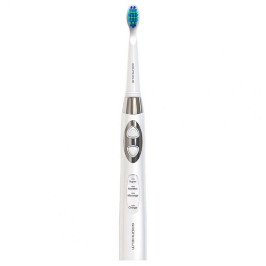 Електрична зубна щітка Grunhelm Sonic Pro White GSPW-3H (3 режими, 3 додаткові насадки)