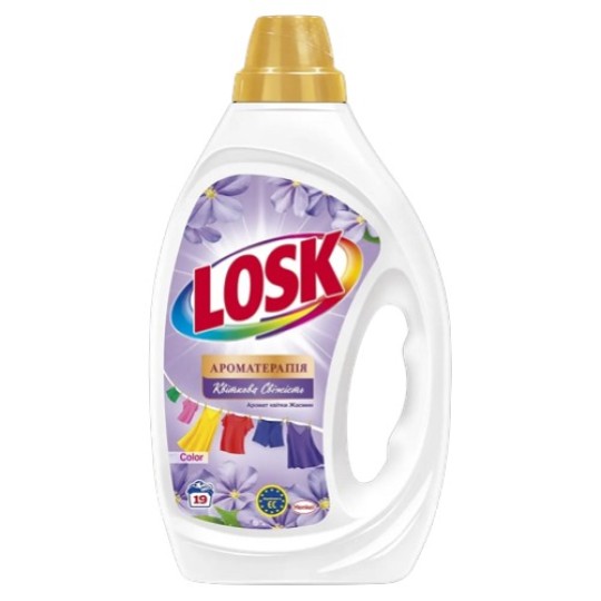 Гель для прання Losk Color Ароматерапія Ефірні масла та аромат квітки Жасмін 855 мл