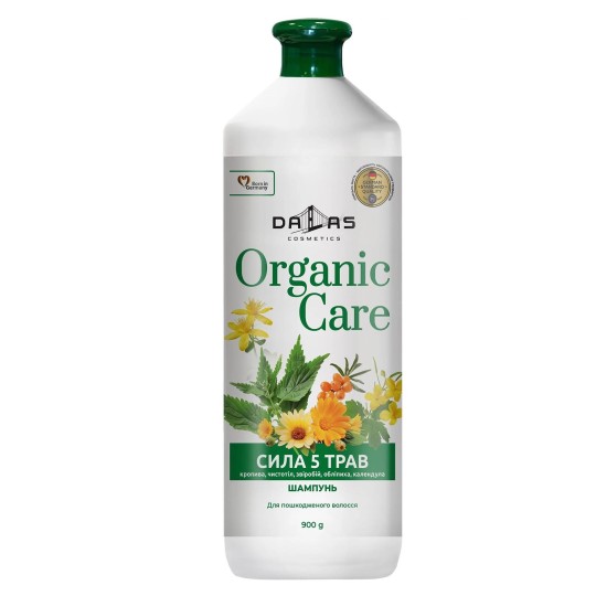 Шампунь для волосся Dalas Organic Care Сила 5 трав 900 г