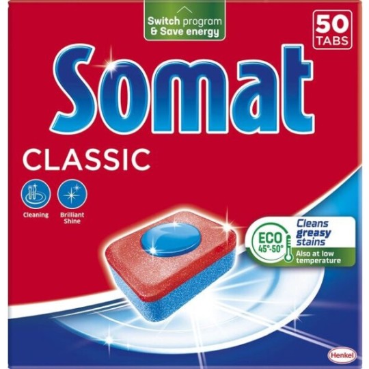 Таблетки для миття посуду у посудомийній машині Somat Classic 50 таблеток