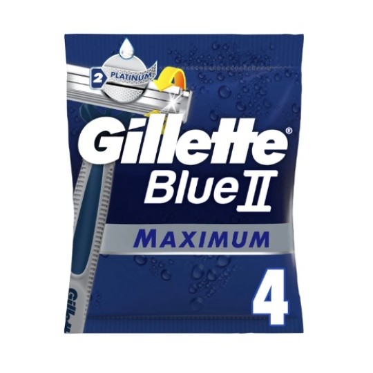 Бритвы одноразовые Gillette Blue II Maximum 4 штуки