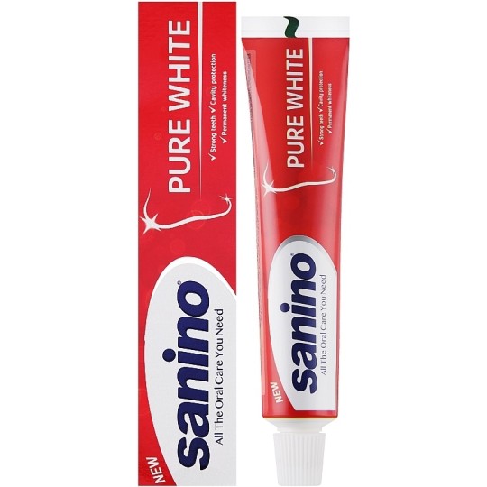 Зубна паста Sanino pure white відбілювальна 90 мл (SN1T167)