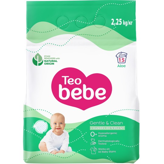 Пральний порошок Teo Bebe aloe 2.25 кг