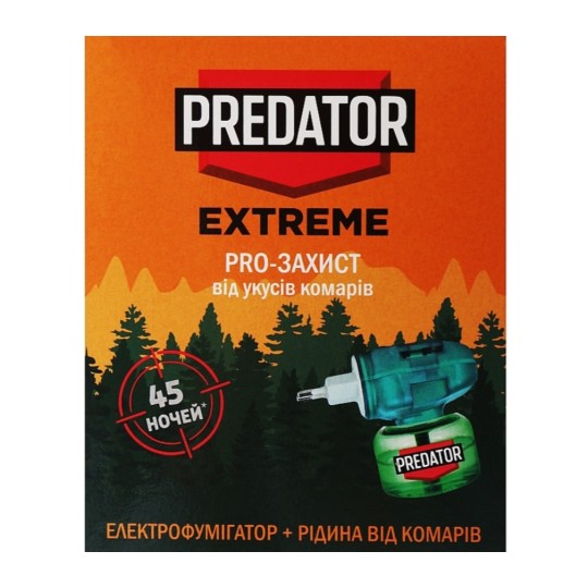 Електрофумігатор Predator Extreme із рідиною від комарів 45 ночей 30 мл