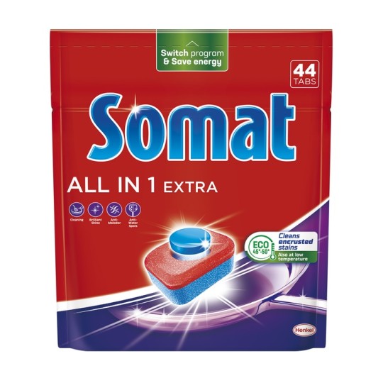 Таблетки для посудомоечной машины Somat All in 1 Extra 44 штуки