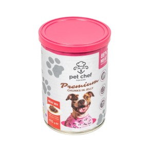 Корм вологий Pet Chef для дорослих собак шматочки в желе М`ясний мікс 415 г