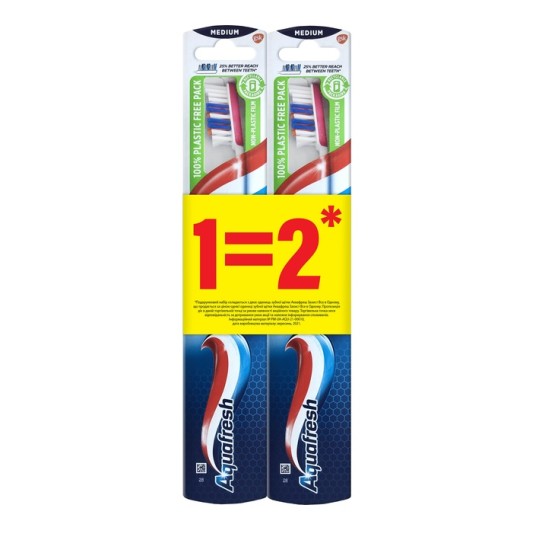 Зубна щітка Aquafresh All in One medium 2 штуки