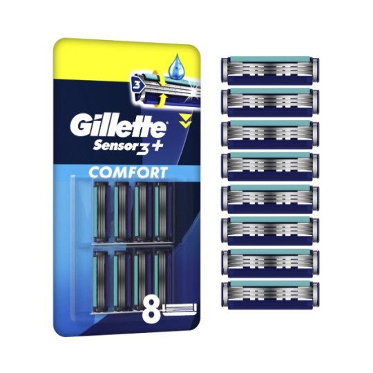 Сменные кассеты для бритья Gillette SENSOR3 Плюс Комфорт 8 штук