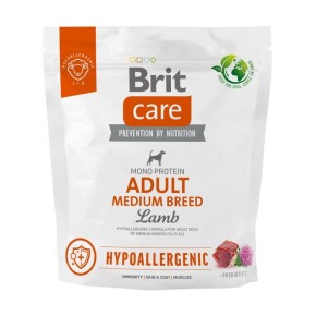 Корм сухий Brit Care Dog Hypoallergenic Adult Medium Breed Lamb з ягням 1 кг (172216)