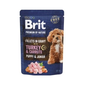 Корм для цуценят Brit Premium Fillets in Gravy Turkey & Carrots Puppy 85 г