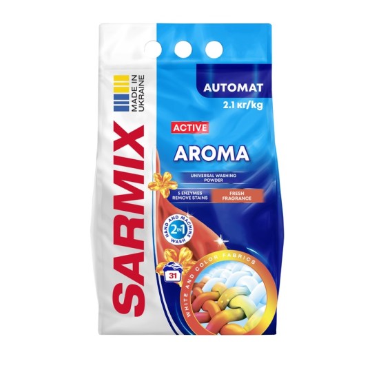 Стиральный порошок Sarmix Active Aroma 2.1 кг