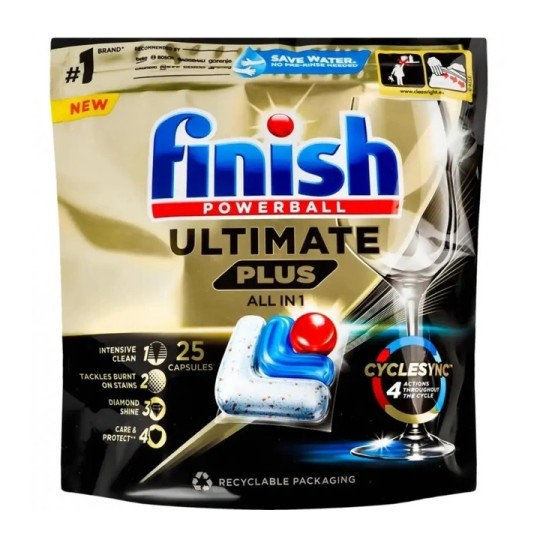 Таблетки для посудомоечной машины Finish Ultimate Plus All in 1 Baking Soda 25 таблеток