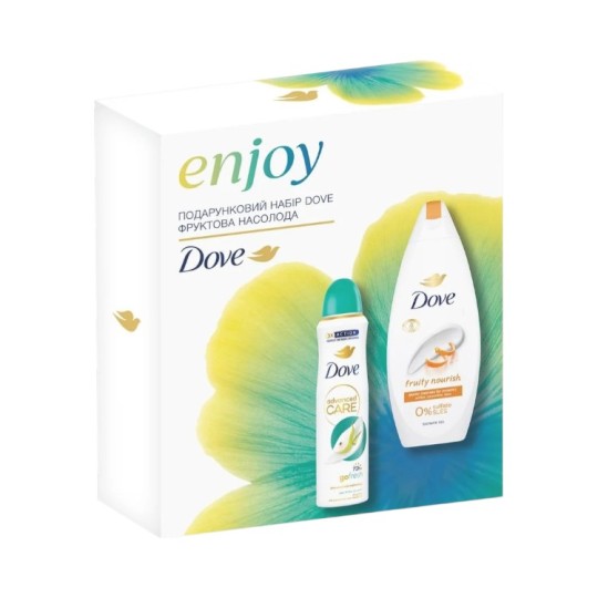 Подарунковий набір Dove фруктова насолода 150 мл + 250 мл (2025)