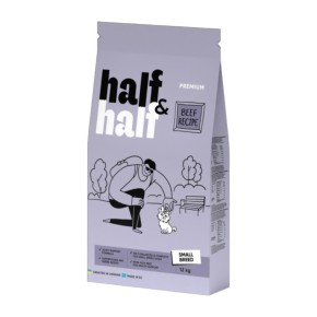 Корм сухий Half&Half із яловичиною для дорослих собак маленьких порід 12 кг