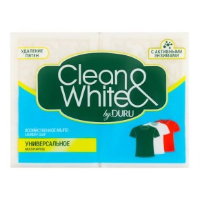 Хозяйственное мыло Duru Clean&White Универсальное 2х120 г