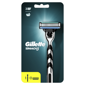 Бритва для гоління Gillette Mach 3 з 2 змінними касетами