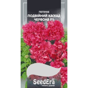 Насіння квіти Петунія Подвійний Каскад Червона F1 Seedera 10 штук