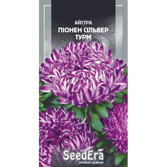 Семена цветы Астра Пионен Сильвер Турм Seedera 0.25 г