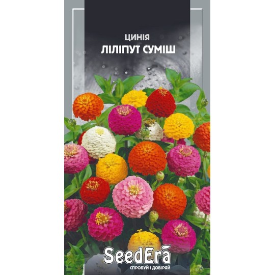 Насіння квіти Цинія Ліліпут суміш Seedera 0.5 г