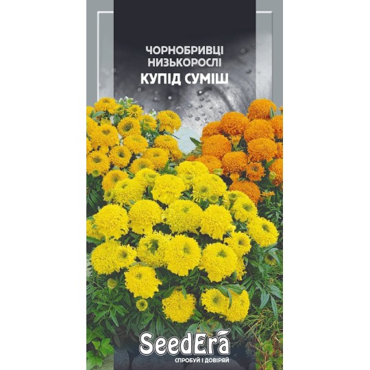 Насіння квіти Чорнобривці Купід суміш Seedera 0.5 г
