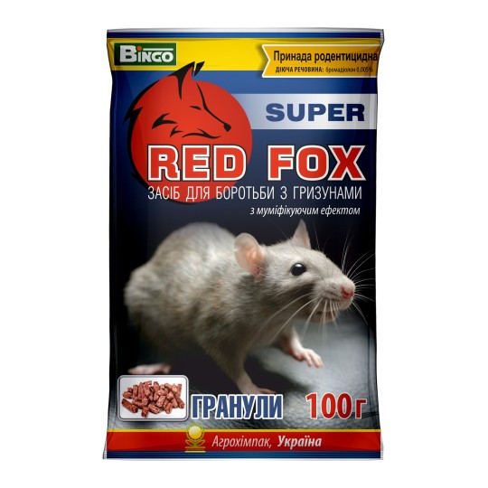 Гранулы от грызунов Bingo Red Fox 100 г
