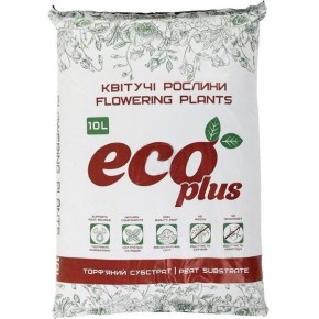 Субстрат торфяной Eco Plus для цветущих растений 10 л