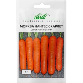 Семена морковь Нантес Скарлет Профессиональные семена 1 г