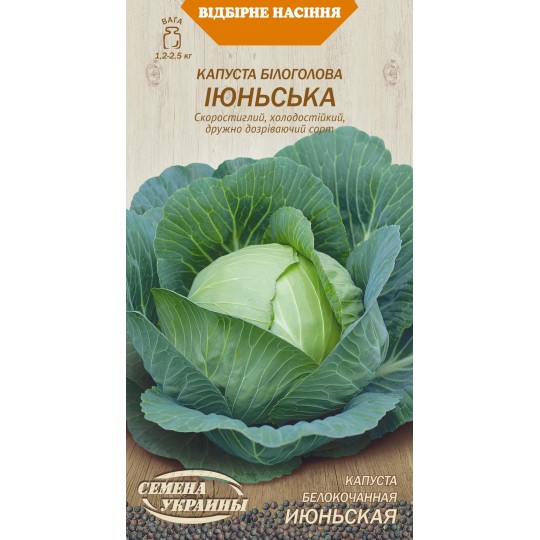 Насіння капуста Іюньська Насіння України 1 г