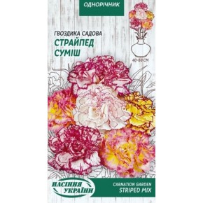 Насіння квіти гвоздика садова Страйпед суміш Насіння України 0.1 г