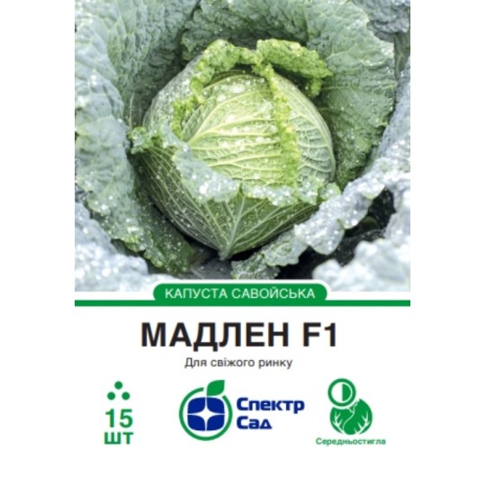 Насіння капуста савойська Мадлен F1 Спектр Сад 15 штук