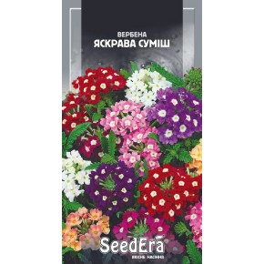 Насіння квіти Вербена гібридна Яскрава суміш Seedera 0.2 г