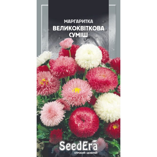 Насіння квіти Маргаритка великоквіткова суміш Seedera 0.1 г
