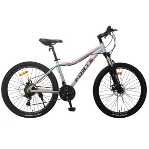 Велосипед FORTE VESTA (женский) алюм., размер рамы 16" дюймов, размер колес 26" дюймов, цвет Серо-Розовый (117116)