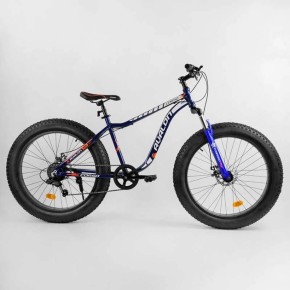 Велосипед Спортивный CORSO «Avalon» 26" дюймов 14319 (1) ФЕТБАЙК, рама алюминиевая, оборудование Shimano 7 скоростей
