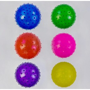 Мяч резиновый массажный С 40279 (1200) 6 цветов, диаметр 12 см, 23 грамма