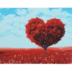 Набор для росписи по номерам Дерево-сердце Strateg размером 40х50 см (GS065)