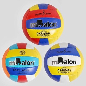 Мяч волейбольный 3 цвета, материал PU, 260 граммов /80// C50175