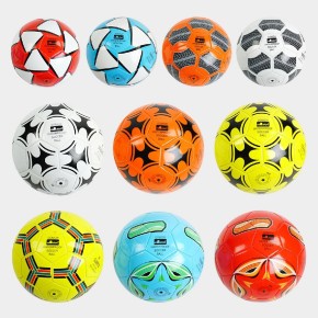 М`яч футбольний 10 видів, матеріал PVC, вага 270-280 грамм, розмір №5 /100// C50168