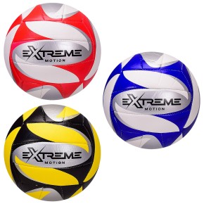 М'яч волейбол Extreme Motion PU, 280 грам, MIX 3 кольор., сітка+голка компл. /30// VB2121