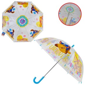 Зонтик детский Paw Patrol прозрачный купол, пласт спицы, длина 67см, диаметр купола 76см /60-5/ PL82130