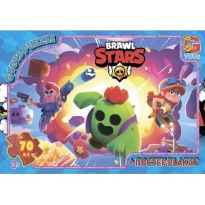 Пазли ТМ "G-Toys" із серії "Brawl Stars" (Бравл Старс), 70 ел. BS363