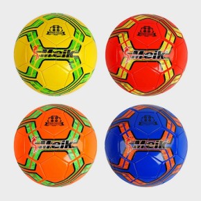 Мяч футбольный 4 вида, вес 300-320 грамм, мягкий PVC, резиновый баллон, размер №5 /60/ C55994