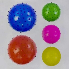Мяч детский массажный 5 цветов, диаметр 16 см, 35 ​​граммов /1000/ C40281