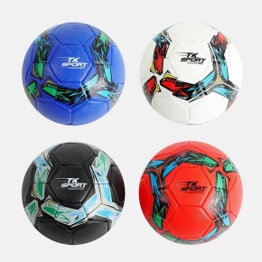 Мяч Футбольный размер №5 4 вида, материал мягкий PVC, 330-350 грамм, резиновый баллон /60/ C40210