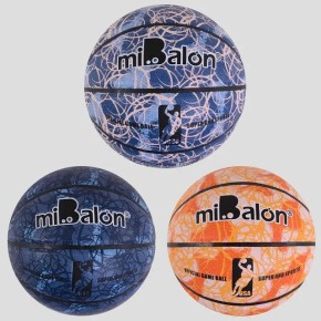 Мяч баскетбольный 3 вида, материал PVC, вес 600 грамм, размер мяча №7 /30/ C50170