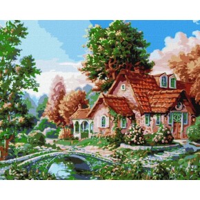 Картина по номерам "Бабушкин дом" 40х50 см КНО6306