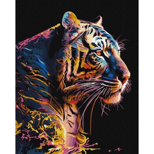 Картина по номерам "Прекрасный зверь с красками металлик extra" 40х50см КНО6520