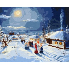 Картина по номерам "Рождественские колядки" 40х50 см КНО4959