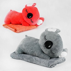 Мягкая игрушка М 14492 "Спящая коала" размер одеяла 104х175см, высота игрушки 31см